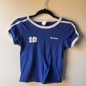 iets frans blue jersey like baby tee